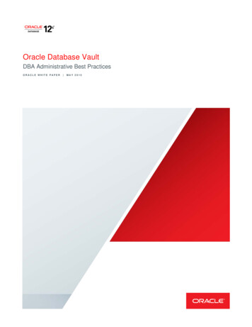 DBA Administrative Best Practices - Oracle