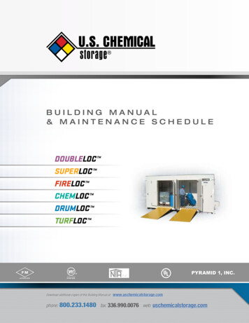 BUILDING MANUAL & MAINTENANCE SCHEDULE - U.S. Chemical Storage