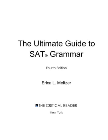 The Ultimate Guide To SAT Grammar - SAT/ ACT & GMAT Test Prep