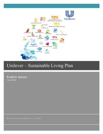 Unilever – Sustainable Living Plan