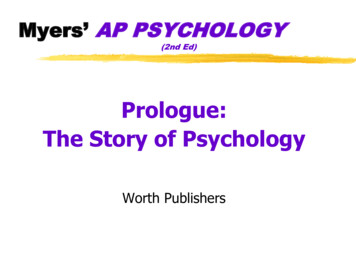 Prologue: The Story Of Psychology - Weebly