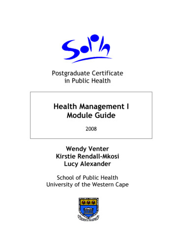 1 Health Management I Module Cover - Open Michigan