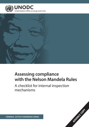 Assessing Compliance With The Nelson Mandela Rules