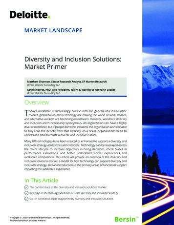 Diversity And Inclusion Solutions: Market Primer