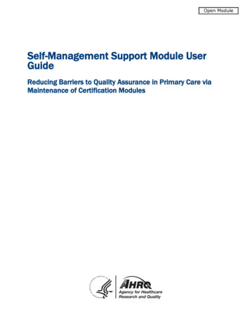 Self-Management Support Module User Guide