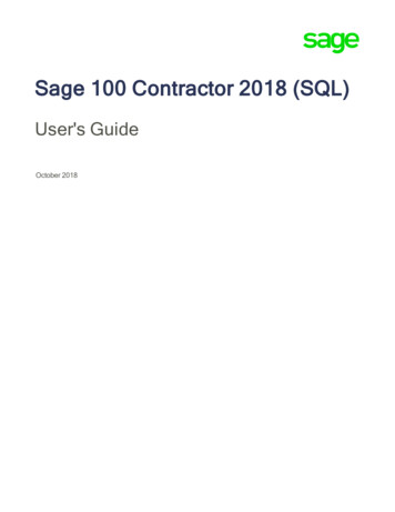 Sage 100 Contractor Version 21 User's Guide