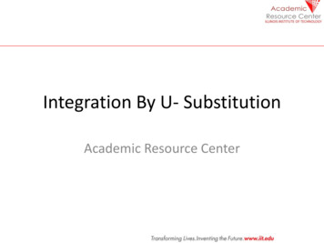 Integration By U- Substitution