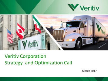 Veritiv Corporation Strategy And Optimization Call