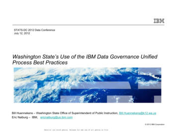 Washington State’s Use Of The IBM Data Governance Unified .