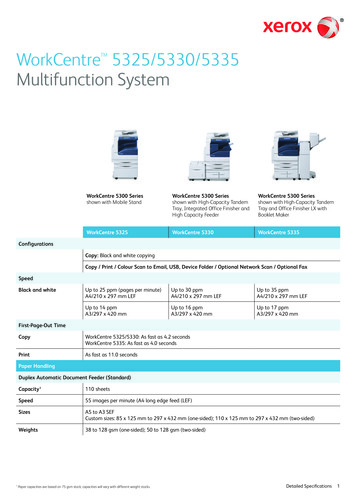 WorkCentre TM 5325/5330/5335 Multifunction System - Xerox
