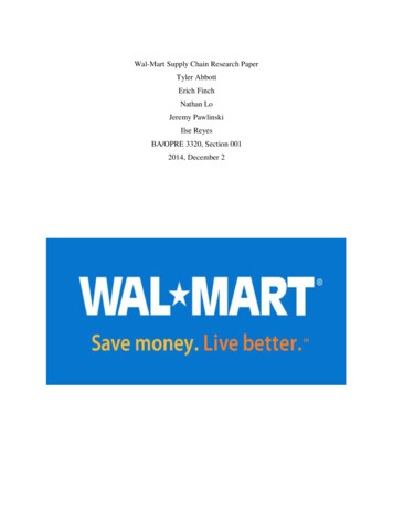 Wal-mart Supply Chain Research Paper