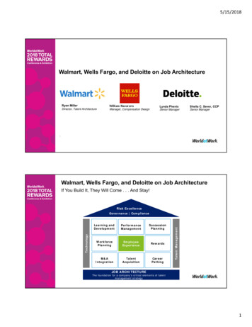 Walmart, Wells Fargo, And Deloitte On Job Architecture