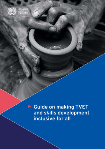 Guide On Making TVET And Skills Development Inclusive For All