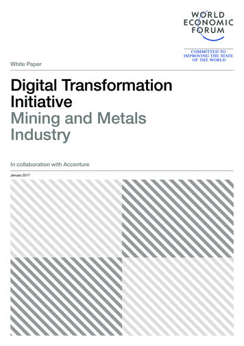 White Paper Digital Transformation Initiative Mining And .