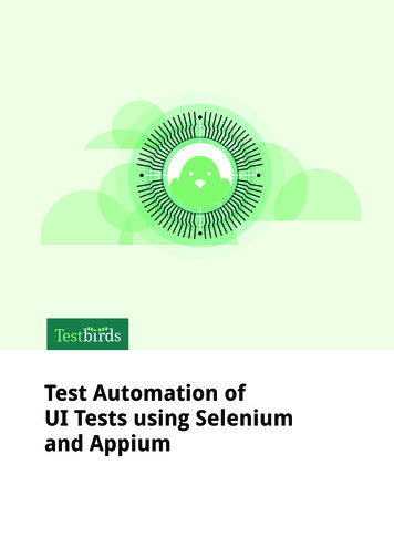 Test Automation Of UI Tests Using Selenium And Appium