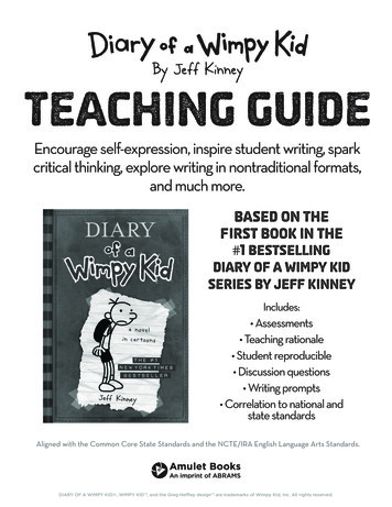 By Jeff Kinney Teaching Guide - Wimpy Kid