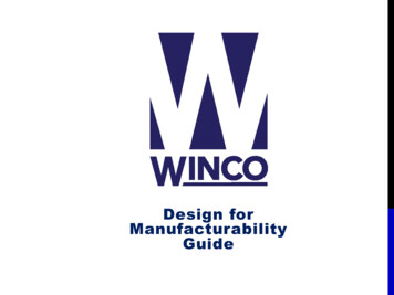 Design For Manufacturability Guide - Winco Stamping