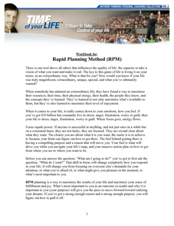 Workbook For Rapid Planning Method (RPM) - Tony Robbins