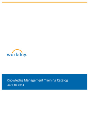 Workday KM Training Catalog - Apr 18 2014