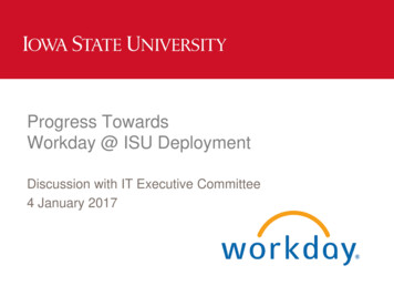 Progress Towards Workday @ ISU Deployment