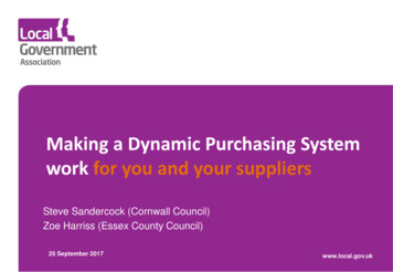 Making A Dynamic Purchasing System Work For You And Your .