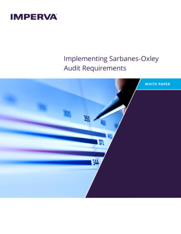 Implementing Sarbanes-Oxley Audit Requirements