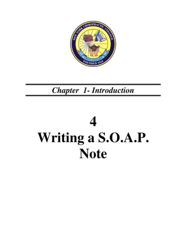 Writing A SOAP Note 1-4 - Chiro