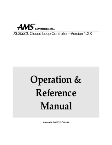Operation & Reference Manual - AMS Controls
