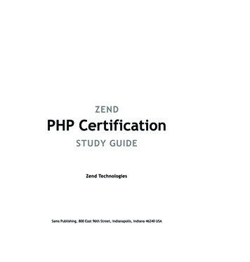 Zend PHP Certification Study Guide - PHP Ir MySQL