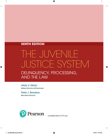 NINTH EDITION THE JUVENILE JUSTICE SYSTEM