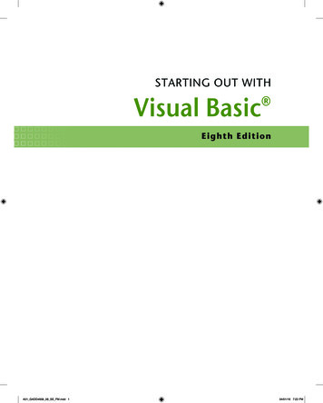 STARTING OUT WITH Visual Basic 