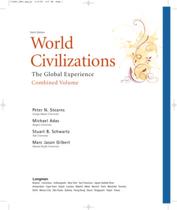 Sixth Edition World Civilizations - Pearson