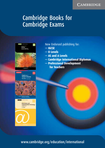 Cambridge Books For Cambridge Exams