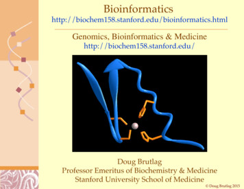 Genomics & Bioinformatics - Stanford University