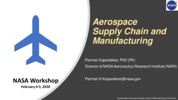 Aerospace Supply Chain And Manufacturing - NASA