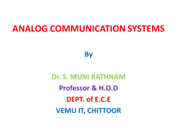 ANALOG COMMUNICATION SYSTEMS - VEMU