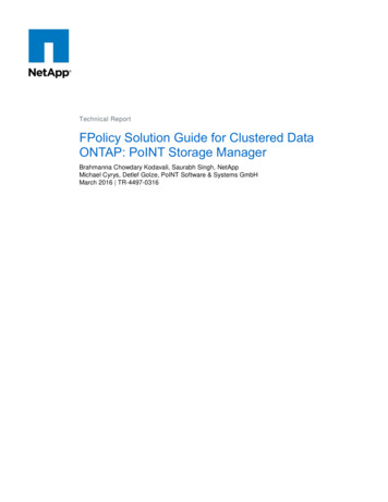 TR-4497: FPolicy Solution Guide For Clustered Data ONTAP . - NetApp