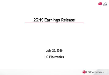 2Q'19 Earnings Release - LG USA