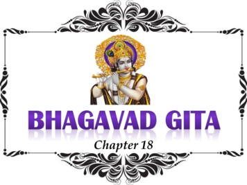 Gita - Chapter 18 - Vedanta Students