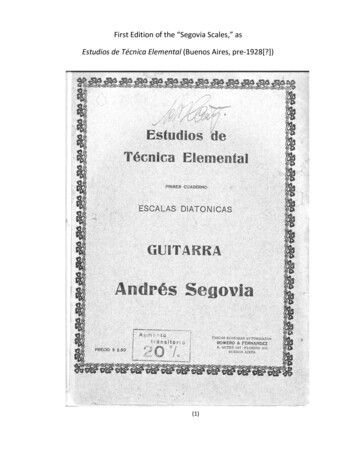 First Edition Of The “Segovia Scales,” As
