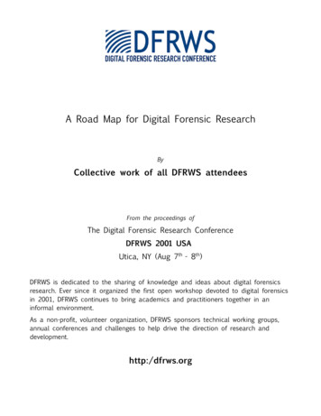 A Road Map For Digital Forensic Research - DFRWS