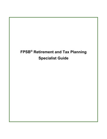 FPSB Retirement And Tax Planning Specialist Guide