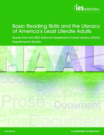 Basic Reading Skills And The Literacy Of America’s Least .
