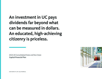 UCLA Capital Financial Plan - University Of California .