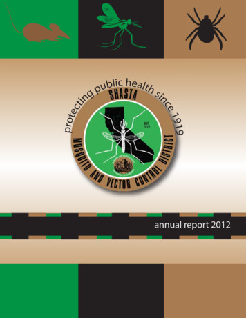 Annual Report 2012 - Shasta Mosquito And Vector Control