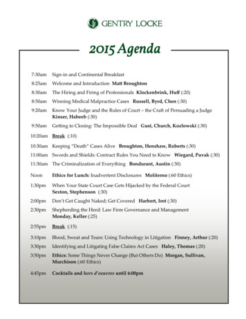 2015 Agenda - Gentry Locke Attorneys