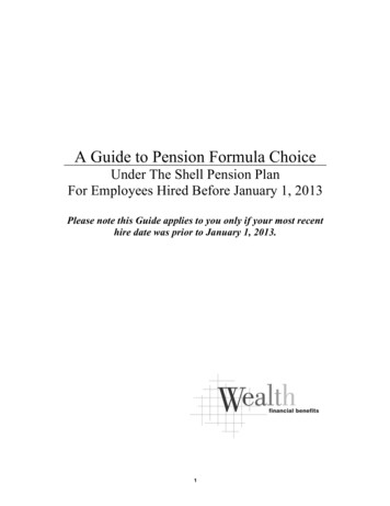 A Guide To Pension Formula Choice - Fidelity Investments