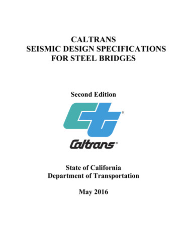 CALTRANS SEISMIC DESIGN SPECIFICATIONS FOR STEEL 