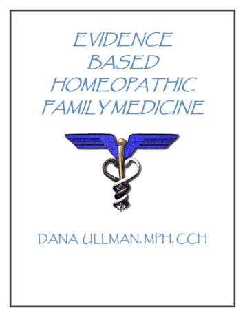EVIDENCE BASED HOMEOPATHIC FAMILY MEDICINE