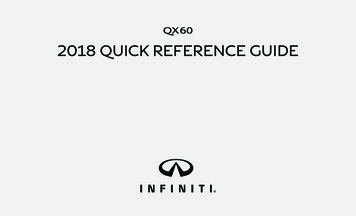 Qx60 2018 Quick Reference Guide - Infiniti